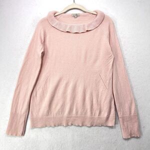 Cortland Park Sweater Women Small Pink 100% Cashmere Lightweight Coquette Soft